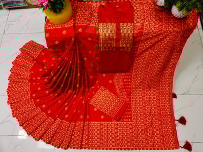 Sharee Panjabi Couple with Blouse Piece - Image 5