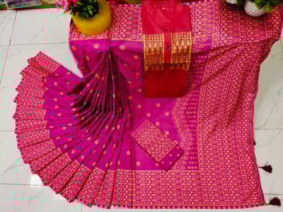 Sharee Panjabi Couple with Blouse Piece - Image 6