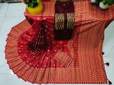 Sharee Panjabi Couple with Blouse Piece - Image 8