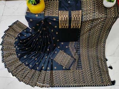 Sharee Panjabi Couple with Blouse Piece - Image 9