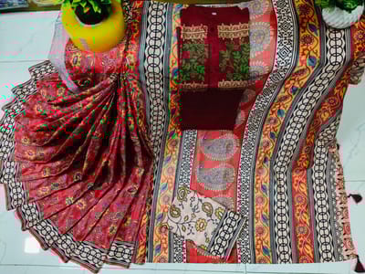 Sharee Panjabi Couple with Blouse Piece - Image 1