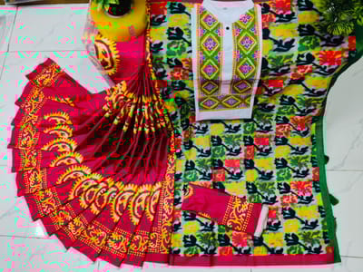 Sharee Panjabi Couple with Blouse Piece - Image 5