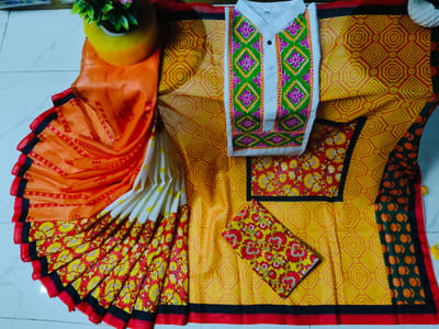 Sharee Panjabi Couple with Blouse Piece - Image 6