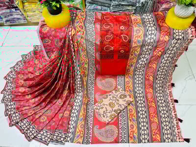 Sharee Panjabi Couple with Blouse Piece - Image 7