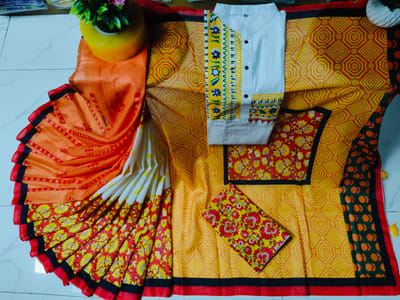 Sharee Panjabi Couple with Blouse Piece - Image 15