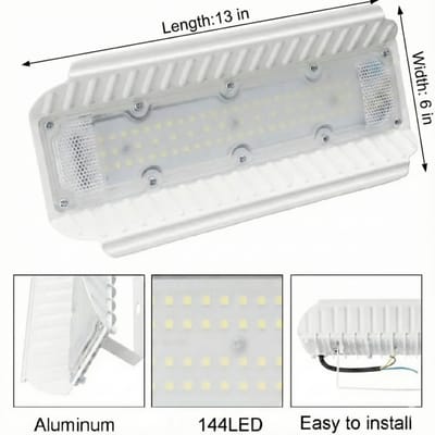 100W LED Flood Light | 144 LED Lodine Tungsten Warm Golden Light | Waterproof Outdoor Light (AC 220–240V)