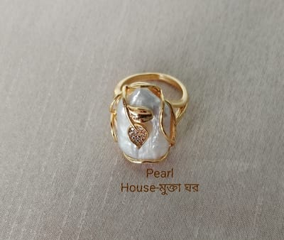 Pearl Adjustable Finger Ring