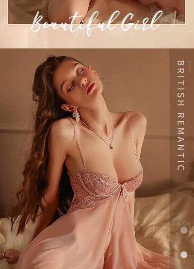 premium front open night dress - Image 9