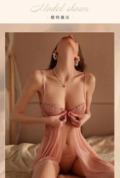 premium front open night dress - Image 12