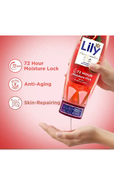 Lily Pomegranate Crush Body Wash 500ml - Image 3