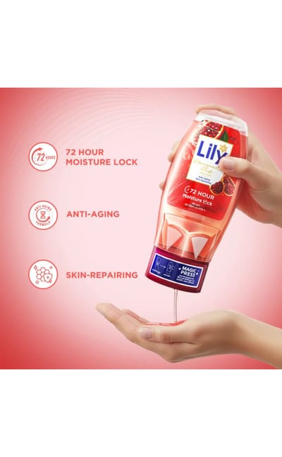 Lily Pomegranate Crush Body Wash 250ml - Image 2