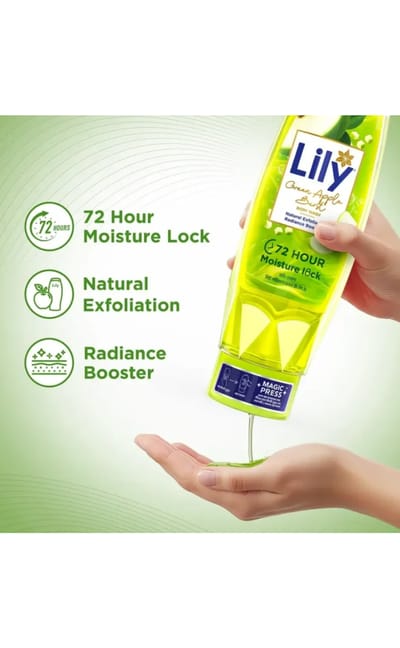 Lily Green Apple Burst Body Wash 500ml - Image 2