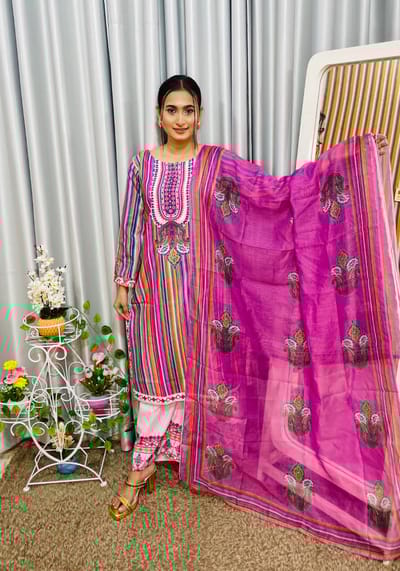 Purple-Pink Rainbow Magic Three Piece