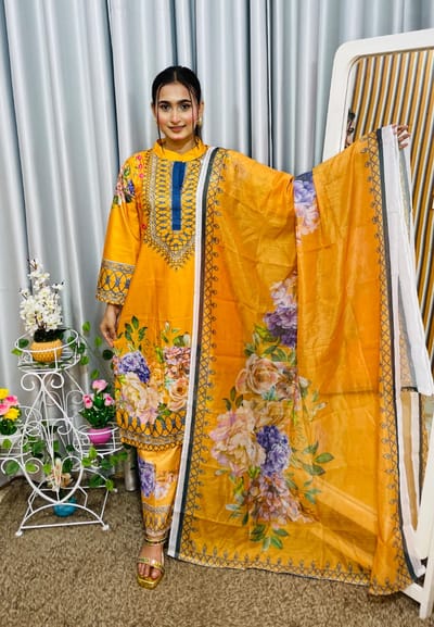 Flowleaf Yellow Bloom Three Piece