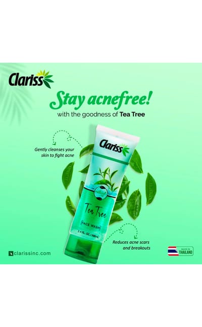 CLARISS TEA TREE FACE WASH 100ml - Image 2