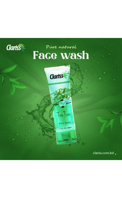 CLARISS TEA TREE FACE WASH 100ml - Image 3