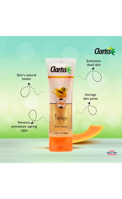 ক্ল্যারিস পাপায়া ফেসওয়াশ 100ml ।CLARISS Papaya Face Wash 100ml - Image 2