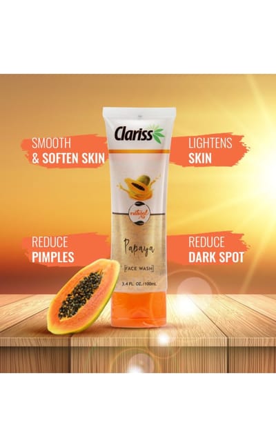 ক্ল্যারিস পাপায়া ফেসওয়াশ 100ml ।CLARISS Papaya Face Wash 100ml - Image 4