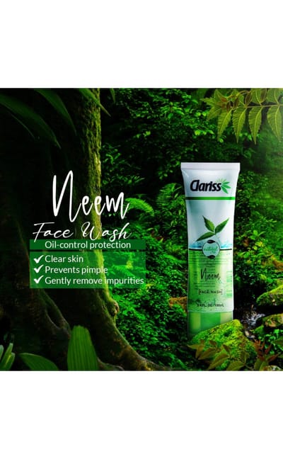 CLARISS NEEM FACE WASH 100ml - Image 2
