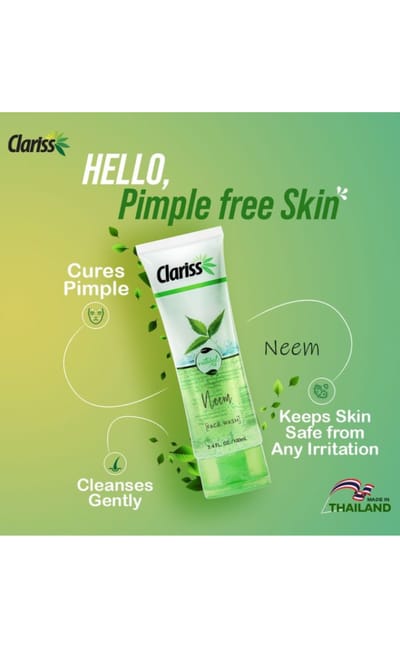 CLARISS NEEM FACE WASH 100ml - Image 4