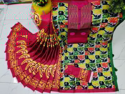 Sharee Panjabi Couple with Blouse Piece - Image 1