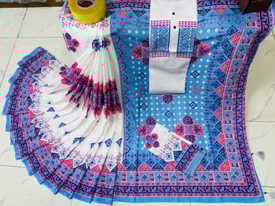 Sharee Panjabi Couple with Blouse Piece - Image 4