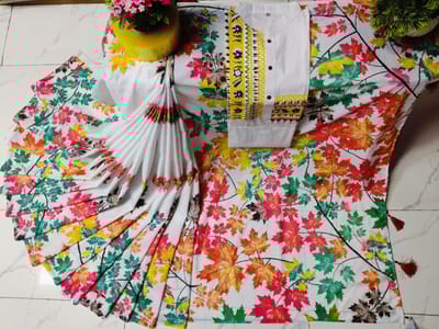 Sharee Panjabi Couple with Blouse Piece - Image 6