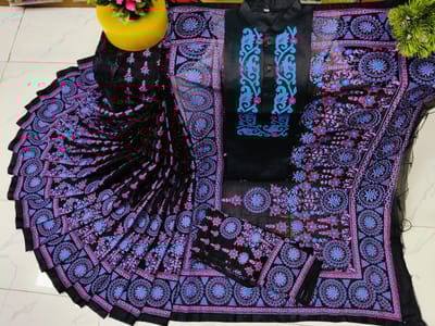 Sharee Panjabi Couple with Blouse Piece - Image 7