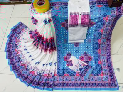 Sharee Panjabi Couple with Blouse Piece - Image 9