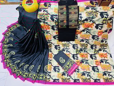 Sharee Panjabi Couple with Blouse Piece - Image 11