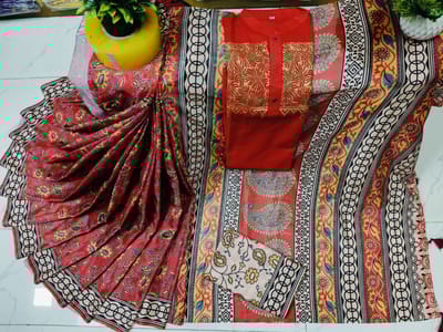 Sharee Panjabi Couple with Blouse Piece - Image 19