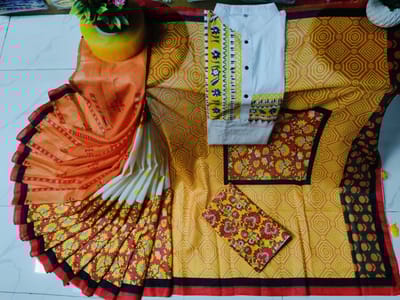 Sharee Panjabi Couple with Blouse Piece - Image 21