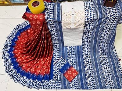 Sharee Panjabi Couple with Blouse Piece - Image 23