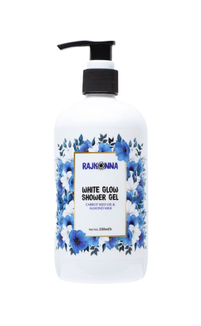 Rajkonna White Glow Shower Gel 330ml - Image 1