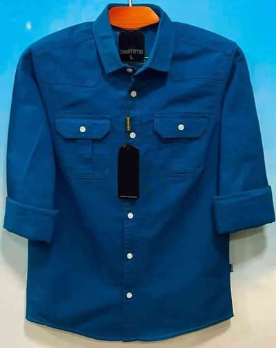 👕 Casual Full Sleeve Double Pocket Shirt✨ Premium Export Quality Oxford Cotton Shirt ✨