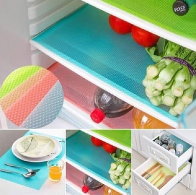 Washable Refrigerator Mat Waterproof Fridge Mate Drawer Matt 3 Pcs