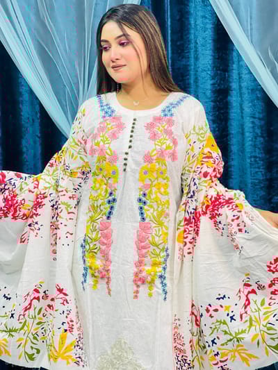 সুতি থ্রি পিস - Image 3