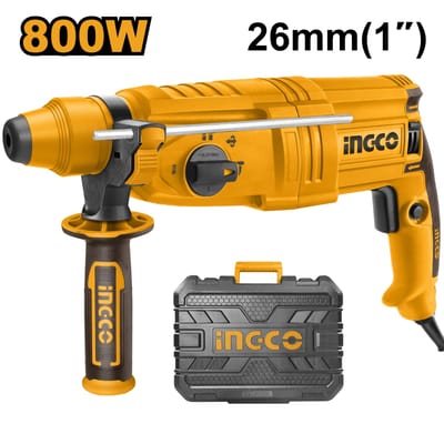 INGCO 800W Rotary Hammer Drill 26mm, 2.5J, Model: RGH9028