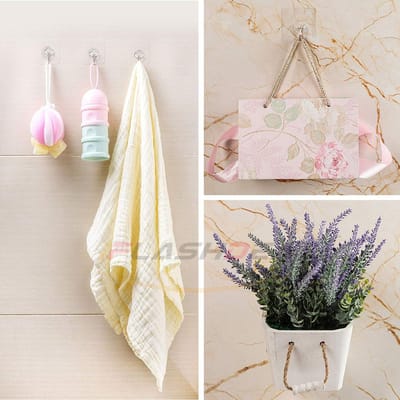 MAYTTO 8PCS Adhesive Hooks No-Drill