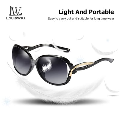 LouisWill UV400 Lens Protection Polarized Driving Sunglasse for Women