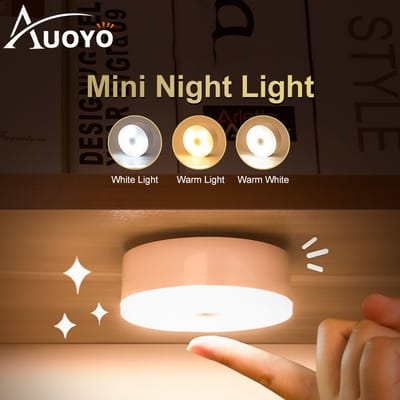 Auoyo LED Night Light Motion-Sensing Lamp Portable Night Lamp