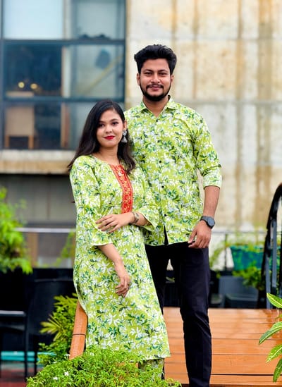 শার্ট এবং টু পিস কাপল ড্রেস - Image 1