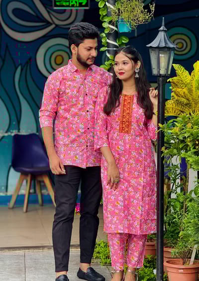 শার্ট এবং টু পিস কাপল ড্রেস - Image 2