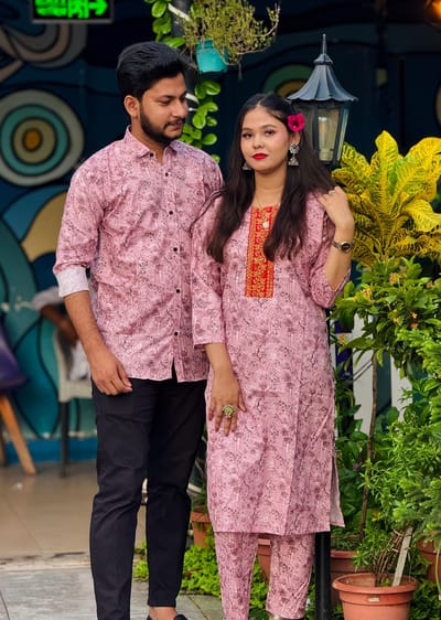 শার্ট এবং টু পিস কাপল ড্রেস - Image 5