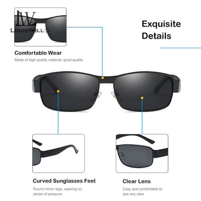 LouisWill Men Glasses Outdoor Sports Glasses