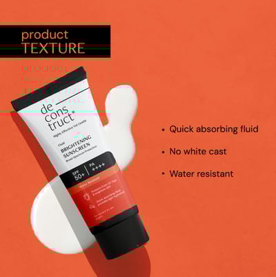 Fluid Brightening Sunscreen For Dry Skin - SPF 50+ | 8 Hours Long Lasting Sunscreen 50gm - Image 6