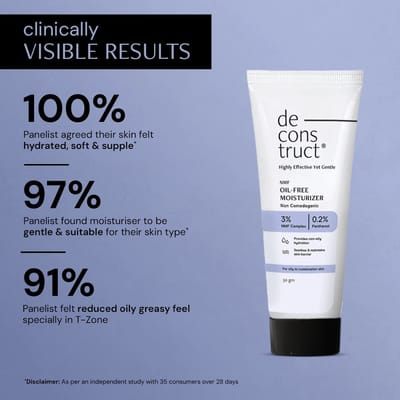 Oil-Free Moisturizer For Oily Skin - 3% NMF Complex + 0.2% Panthenol | Non Sticky, Fast Absorbing | 72 Hr Hydration 50gm - Image 3