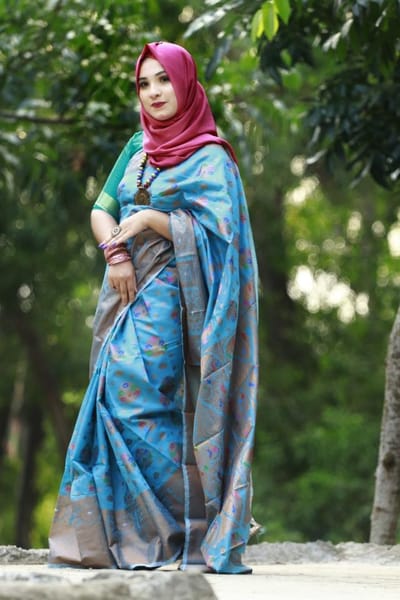 Soft silk katan sharee - Image 2