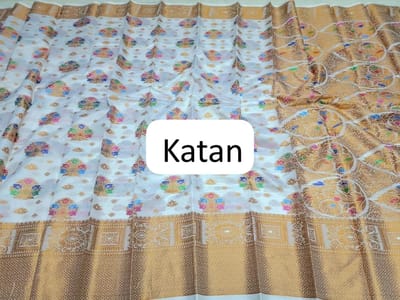 Soft silk katan sharee - Image 4