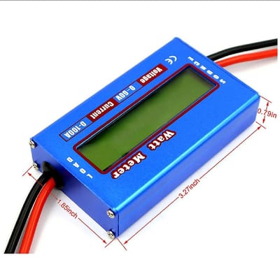 Digital DC Wattmeter – 0–60V 100A | Real-Time Power, Voltage, Current Display | Load & Source Checker for Solar, Battery, DIY